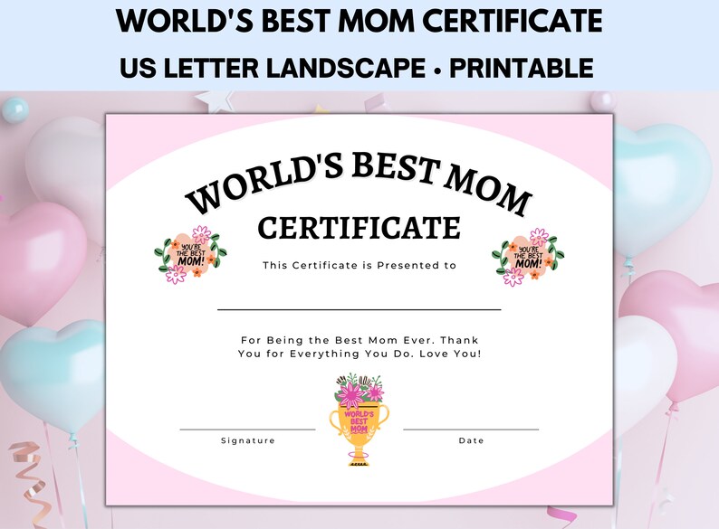 download-pdf-doc- Best Mom Certificate Template